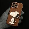 Custodia Kawaii Snoopy Cartoon per Telefono per IPhone 16 Pro Max 15 14 Plus 13 12 11 XS Max X XR Bumper Opaco Antiurto