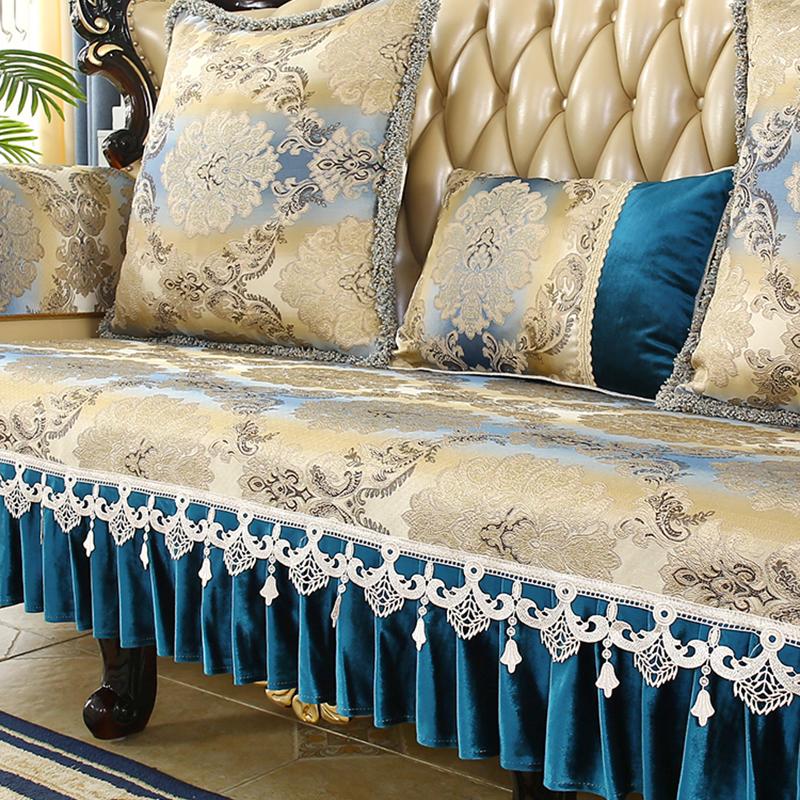 Non-slip Sofa Cover Four Seasons Universal Sofa Cushion European Jacquard Living Room Decor Sofa Towel Sectional Couch Covers