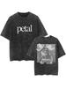Ariana Grande T-shirt Oversize Petal Cotone Lavato Vintage Hiphop Streetwear Uso Quotidiano Top Fresco