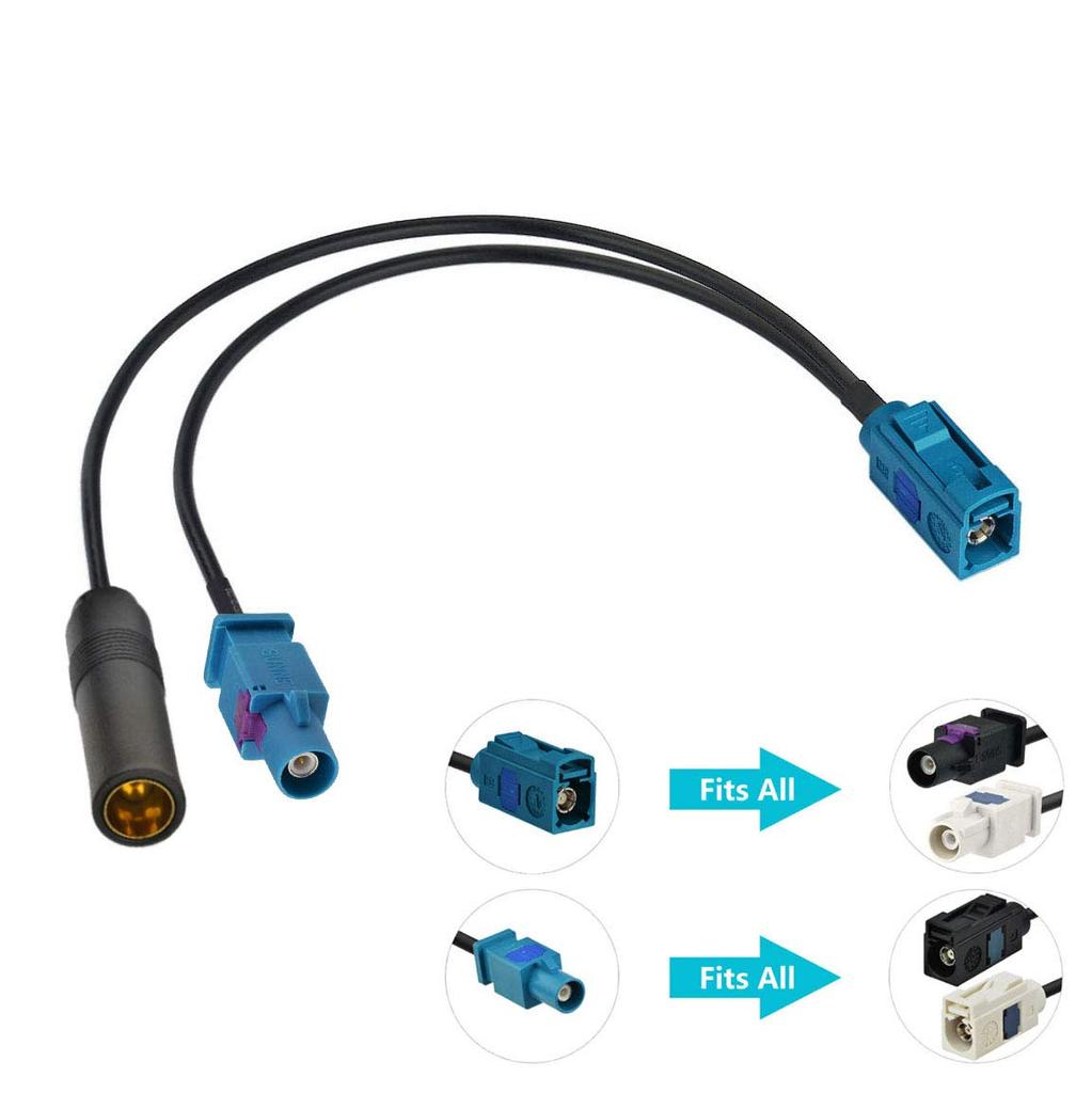 Bingfu Car Stereo Head Unit FM AM Radio Satellite Radio Antenna Adapter Wire Fakra