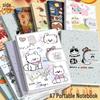 A7 Cartoon Gel Cover Student Notebook: Cute Mini Diary & Pocket Planner.