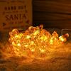 Christmas Decorative String Lights: Copper Wire Snowman, Santa Claus, Tree