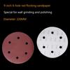 Pack of 50 9 Inch 6 Hole Aluminum Oxide Sanding Discs Suitable for Drywall Sanders Wood Finishing With Hook Loop Backing
