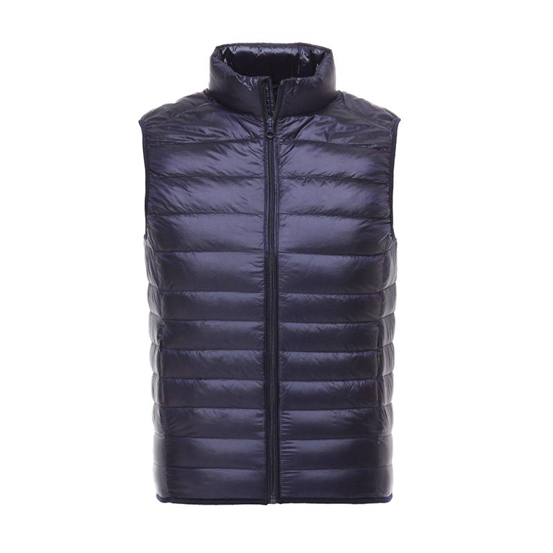 

Mens Down Vest Coats Sleeveless Jackets Duck Down Short Slim Down Vest Stand Neck Jacket for Male L