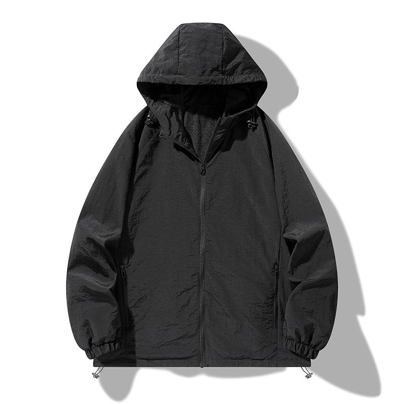 Frühlings- und Herbst Herrenmantel Lässige Herren Einzeljacke Neue lockere Kapuzenjacke