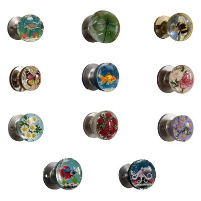 Classic Rose Decoration With Door Handle, Realistic Animal Shape, Flower Shape, Unique Door Handle, Creative Door Handle