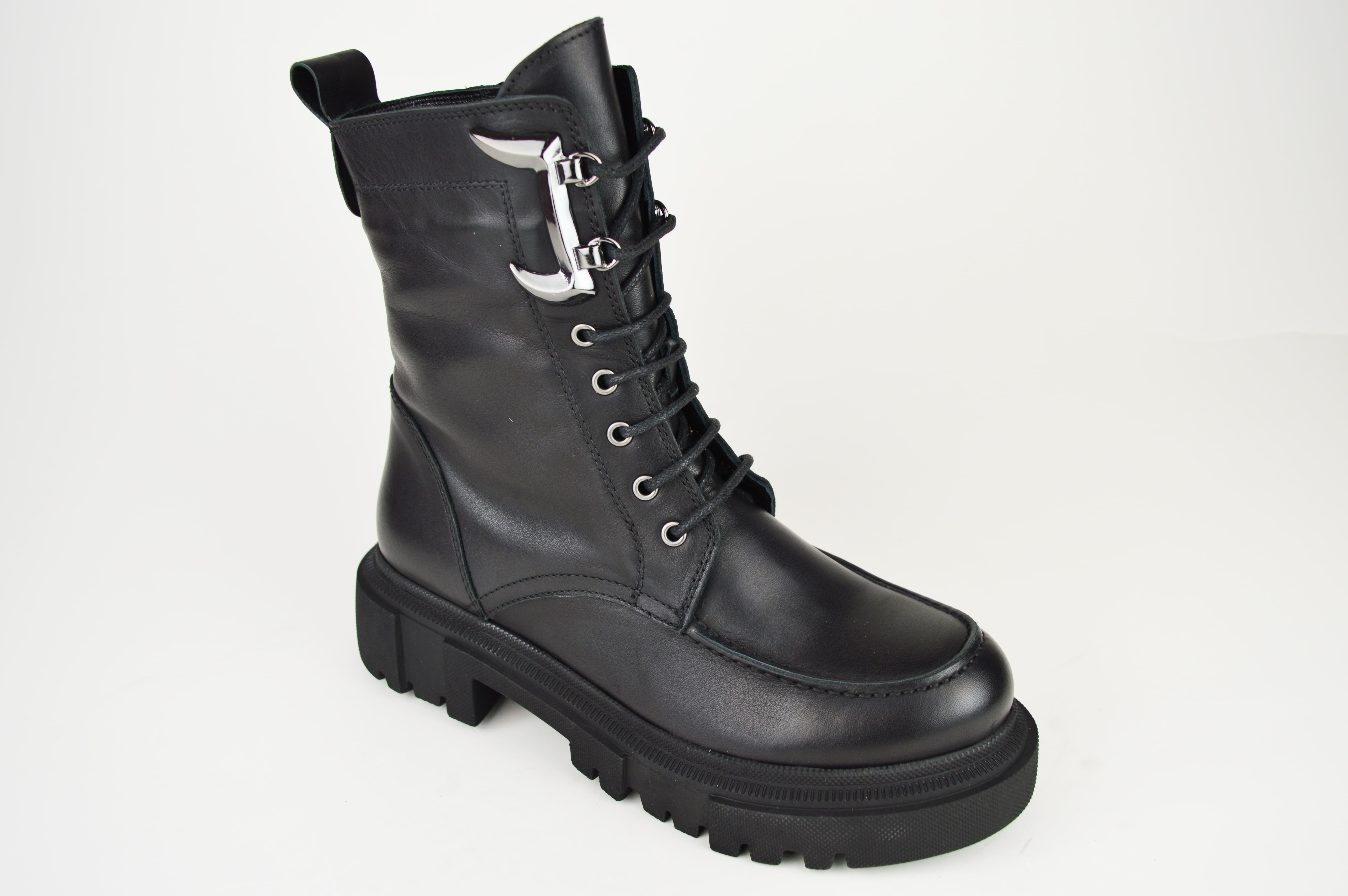 

Черевики зимові Evromoda 605237 36 Чорні шкіра 37 чорний