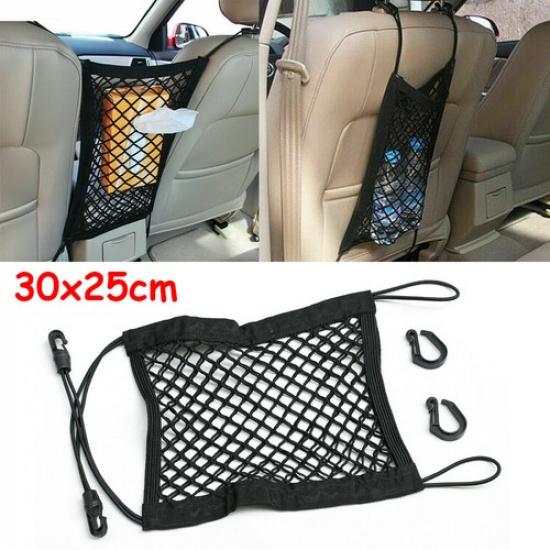 Universal Car Truck Seat Mesh Tidy Storage Net Bag Organizer Rear Holder Elastic