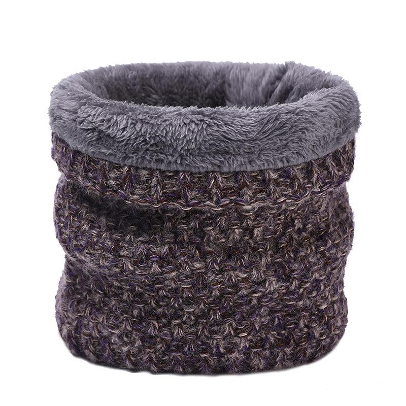 

Новый мужской бархатный ветрозащитный чехол для шеи, утолщенный теплый шарф на осень и зиму, однотонный универсальный вязаный шарф для женщин One size