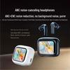 Bluetooth-Touchscreen-Ohrhörer mit ANC, lange Akkulaufzeit, KI-Übersetzung & kabelloses Silikon-In-Ear-Design