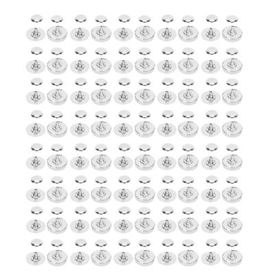 50 Sets Magnetic Button Clasp Snaps 18x5mm Thick High Hardness Alloy Magnetic Purse Closure for DIY Sewing Craft Silver