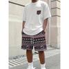 Ensemble Court à Manches Courtes pour Homme - Nouvelle Collection Été - Impression Ethnique Simple Style 3D - Mode Décontractée - Style Urbain - Confortable et Doux
