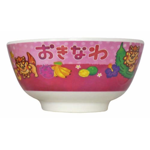 Yaex Children's Rice Bowl Pink R Shisa