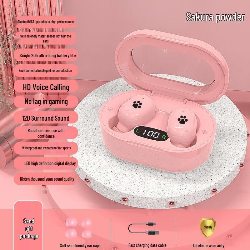 Mini Bluetooth Earphones 2025 with Noise Reduction, High Sound Quality, and Long Battery Life - Compatible with Huawei, Apple, Xiaomi