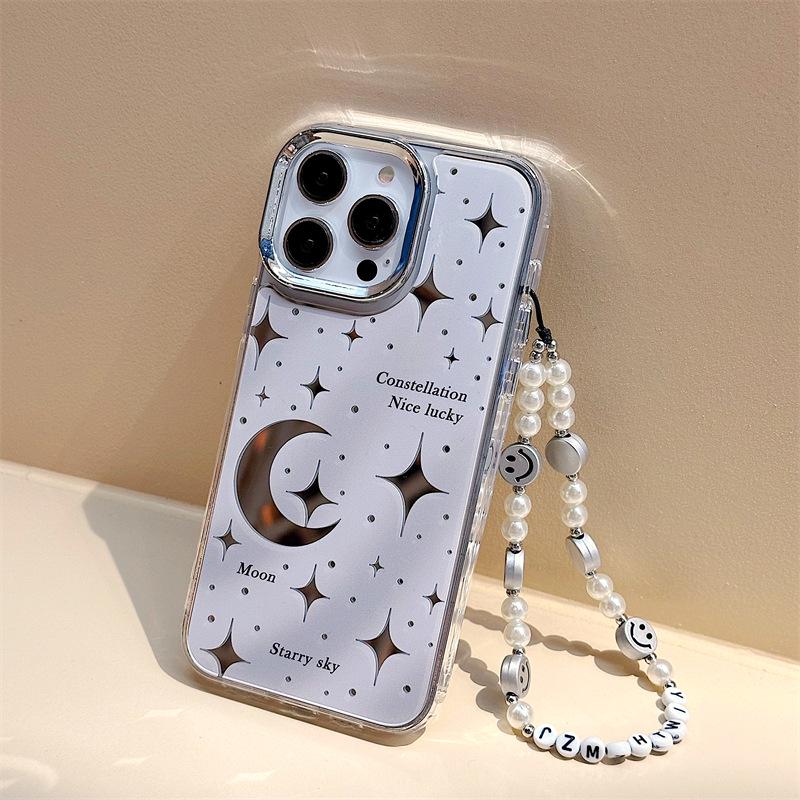 

Чехол Zhitai 16Pro Mirror для iPhone 15/14, защитный чехол 3-в-1, подходит для iPhone 12, в комплект входит браслет 15Pro. iPhone 16 Pro