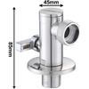 Triangle Valve Stainless Steel Toilet Angle Valve G1/2 G3/4 Interface 304 Stainless Steel Home Improvement Bathroom Accessories(G3-4)