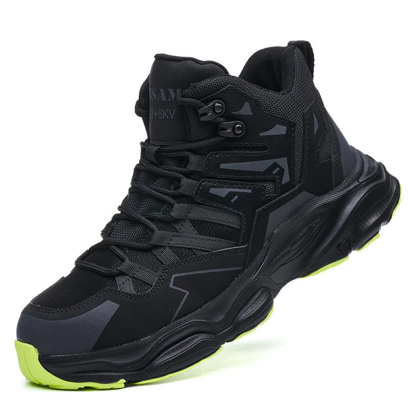 Indestructible Men's Work Boots - Steel Toe Anti-Smash Safety Shoes, Lightweight Slip Resistant & Breathable Hiking Sneakers