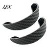 Car Backup Camera Cover Waterproof Rearview Rain Shield, Flexible PVC Lens Protector Black Carbon Fiber Guard with Adhesive Mount, Curved for Parking