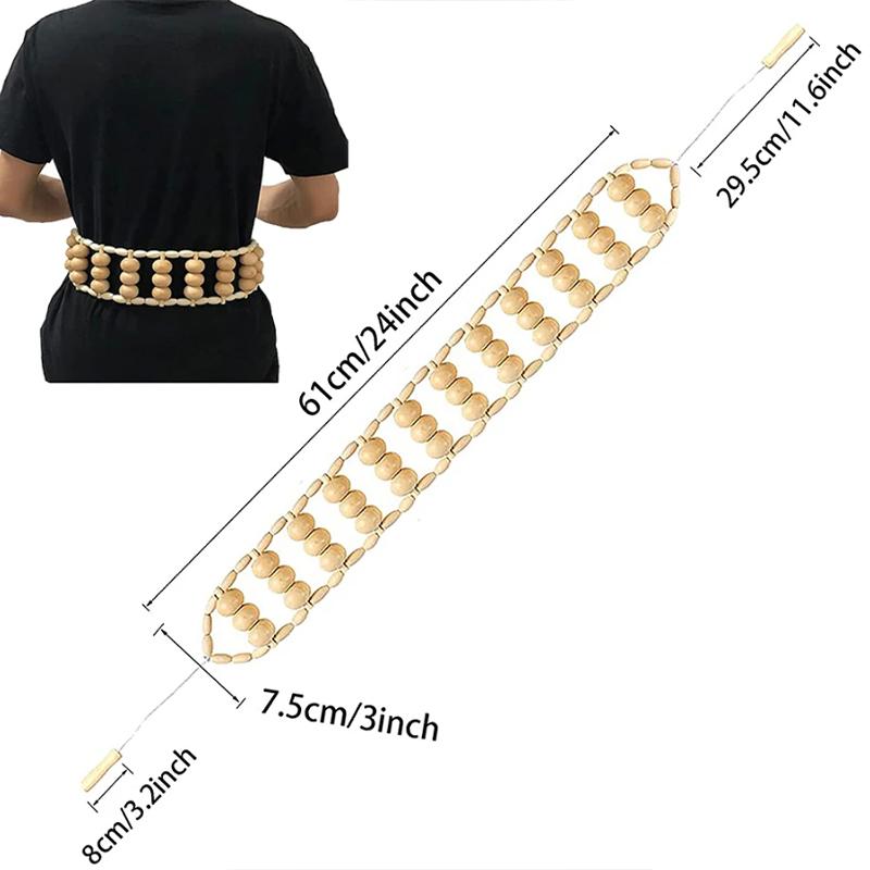 

Деревянный массажный ролик для спины, веревка для формирования тела, инструменты для массажа целлюлита, инструменты для самомассажа для облегчения боли в шее, ногах, спине, уход за телом