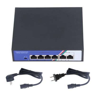 6 Port PoE Switch 1.2Gbps Ethernet Switch Unmanaged Plug and Play Metal  Network Switch 100?240