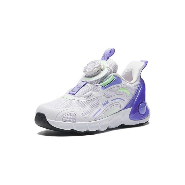 Anta Durable Breathable Lightweight Low-Top Kids Running Shoes Kids Sneakers White Purple A322339950-1