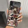 Funda Dura de PC con Memes de Monos para Samsung Galaxy Z Flip 7 6 5 4 3 Negra ZFlip7 ZFlip6 Flip5 Flip4 Flip3 5G Cubierta Impresa