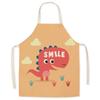 Cartoon Dinosaur Oil-Proof Apron for Adults & Kids - Sleeveless Halter Design