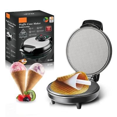 1200W Household Breakfast Sandwich Iron Crepe Baking Pan Electric Crispy Egg Roll Maker Waffle Ice Cream Cone Machine
