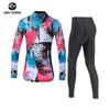 Womens Cycling Jersey Set Long Sleeve Bicycle Clothing Road Riding