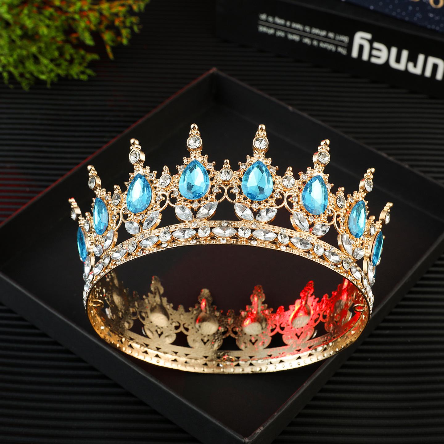 Retro Alloy Rhinestone Bridal Crown Tiara - Exquisite High-end Wedding Hair Accessory