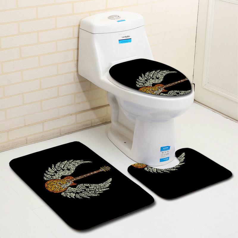 Bathroom Floor Mat Bathroom Mat Toilet Three-Piece Set