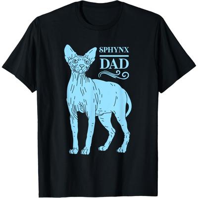 Sphynx Papa Kat Papa Sphinx Kaal Kat Eigenaar Sphynx Kat T-shirt(1)