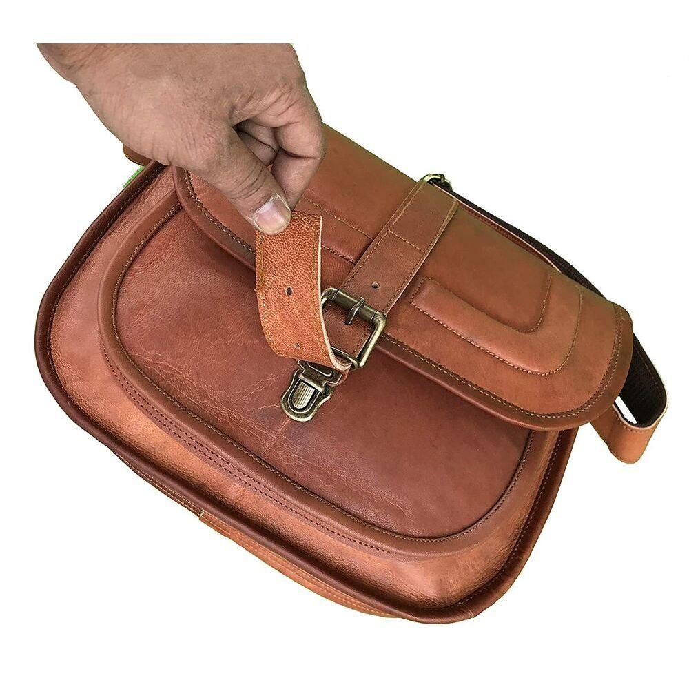 Women's Handmade Leather Travel Purse Crossbody Shoulder Sling Bag