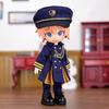 Obitsu 11 OB11 Size Costume Obitsu Doll for 11cm Body Military Uniform One Piece Hat Noble Retro Cosplay 4 Piece Set (Navy)