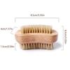 Double Sides Brushes Nail Cleaning Brush With Wooden Handle Natural Bristles Manicure Pedicure Tool Scrubbing Brush
