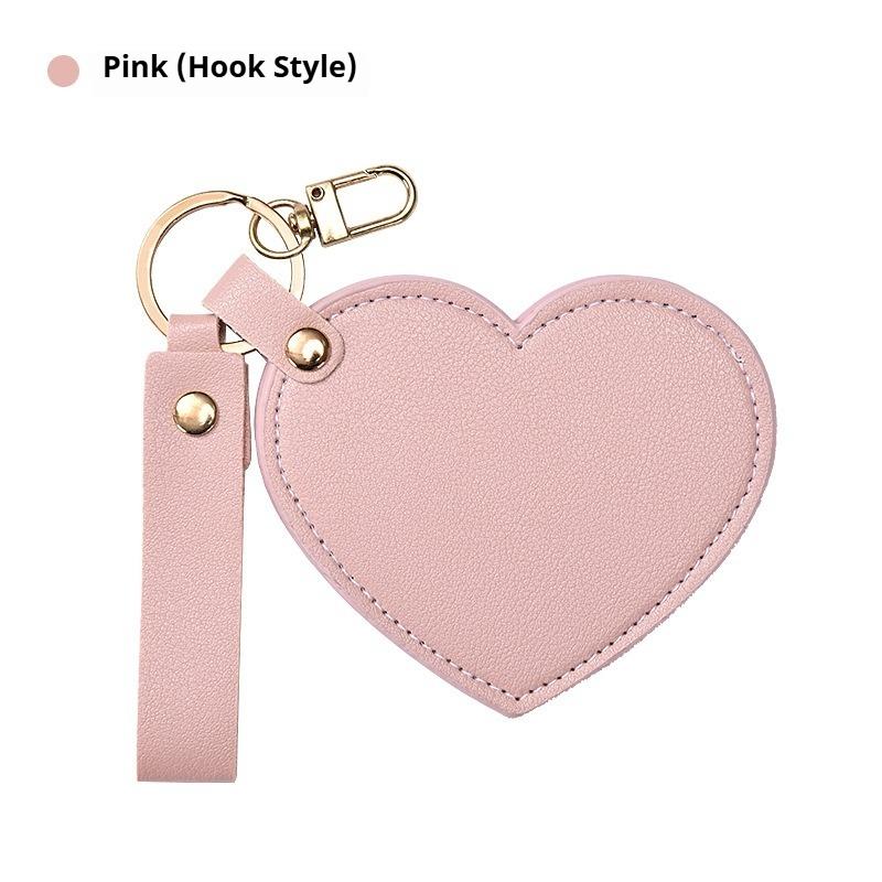 

Valentine s Day Makeup Mirror Keychain Heart,Portable Bag Charm for Touch-ups, Gift for Women Travel Essential Fashion Accessory розовый