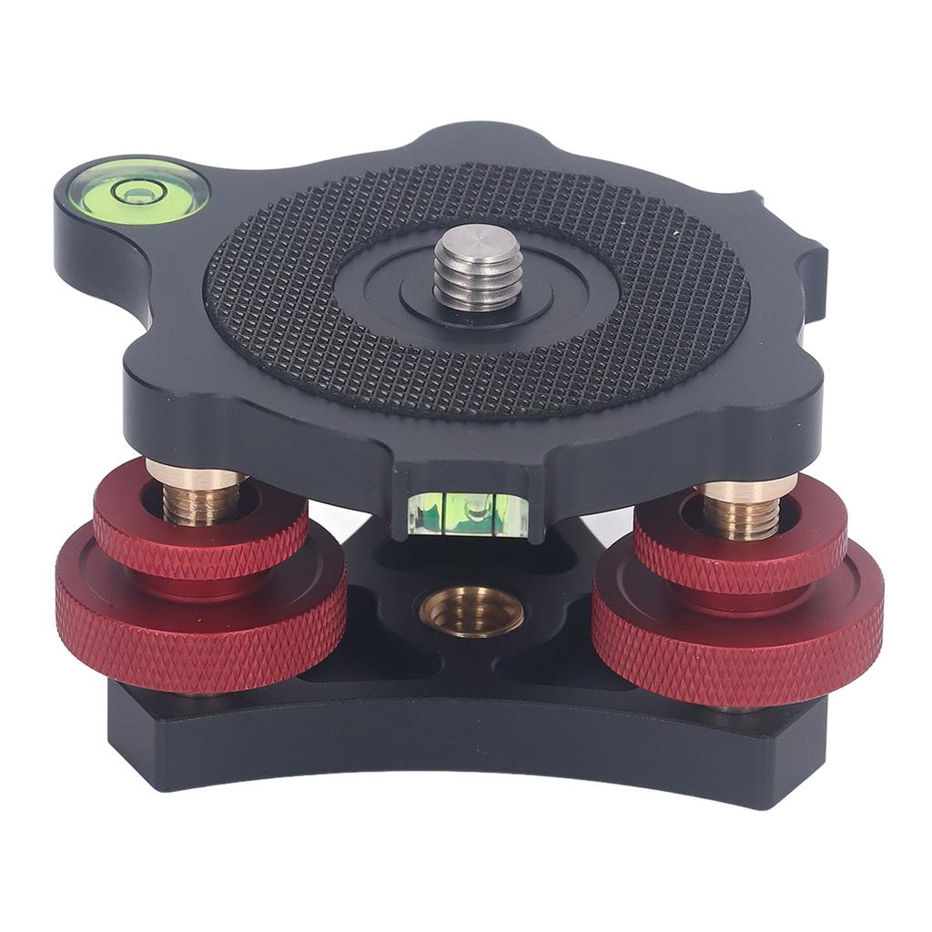 Tripod Head Leveling Base Camera Leveler Aluminum Alloy 3 8 Inch Thread Precise 3 Bubble Level Triple Wheel Leveler for