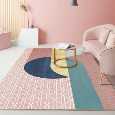 Modern Geometric Art Pattern Living Room Carpet Non Slip Indoor Rug Stylish Floor Mat for Living Room Home Decor