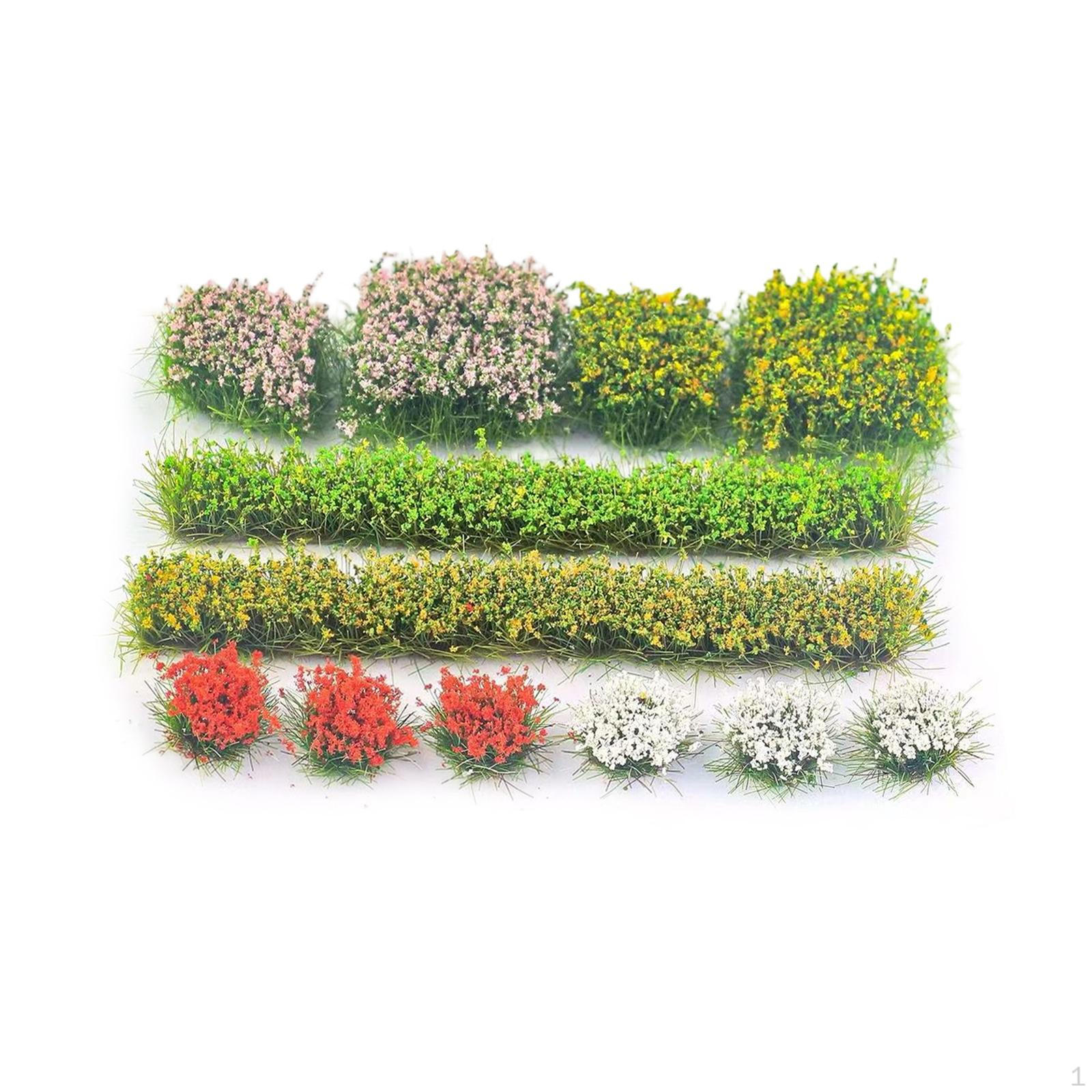 DIY Miniature Grass Tufts Artificial Modeling Flower Cluster Vegetation groups for Diorama Style  A