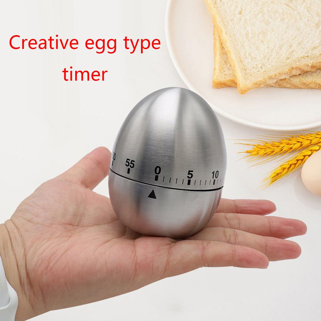 Egg Shape 60 Minutes Timer Metal Easy Operated Kitchen Timer Cooking Baking Helper Kitchen Tool Home Decorations