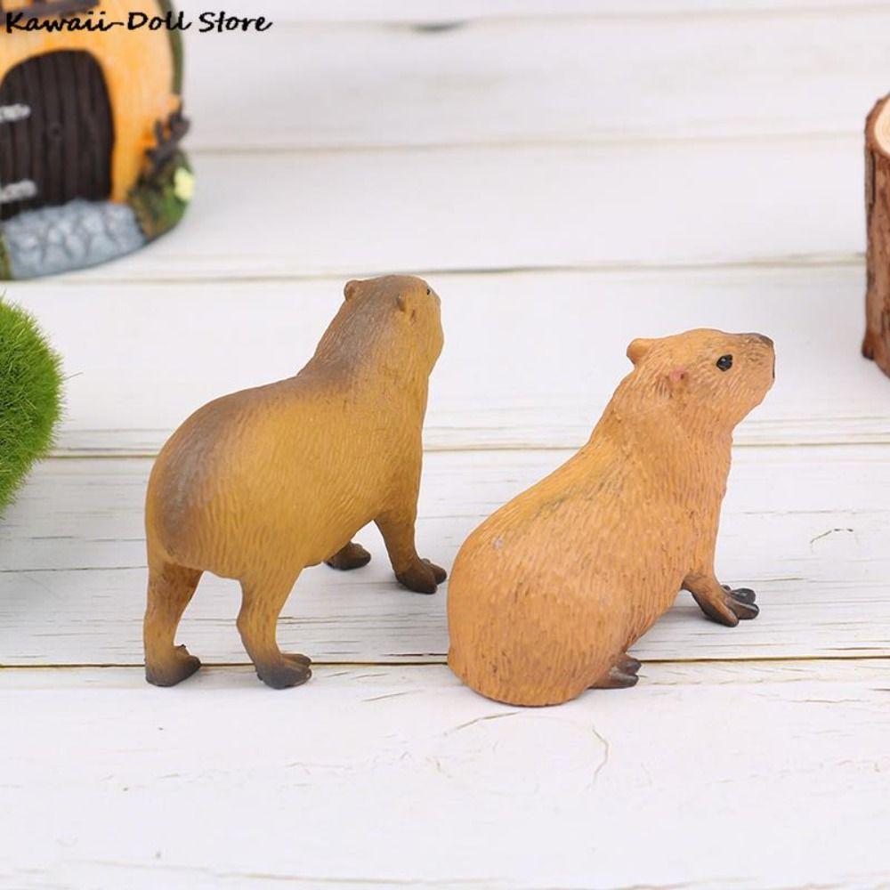 Capybara Action Figure Water Dolphin Action Figure Capybara Model Toys Mini Wild Animal Model