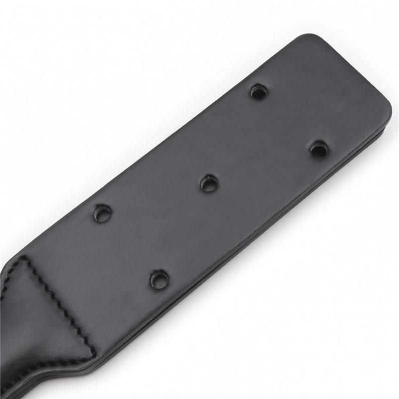 Black Paddle  Double Layer Leather Ass Spanking Slave Whip Fetish Paddles