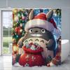 Jdj32Cute T-Totoros Shower Curtain Waterproof Polyester Fabric Paint Colorful Bath Curtains Home Bathroom Decor Curtain With3M