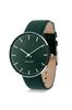 ARNE JACOBSEN STATION 53209-2088P, 40mm, Scandinavian Design, Water Resistant (Quiet Design with No Second Hand), Evergreen Leather Strap