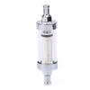 1X 5/16'' 8Mm Fuel Filter Chrome & Glass Car Petrol Diesel Inline Tube Universal