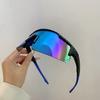 Oversized Sports Sunglasses Men  New in Punk Mirror Outdoor Skiing Goggle Trendy Wrapped Round Anti-UV Riding Shades
