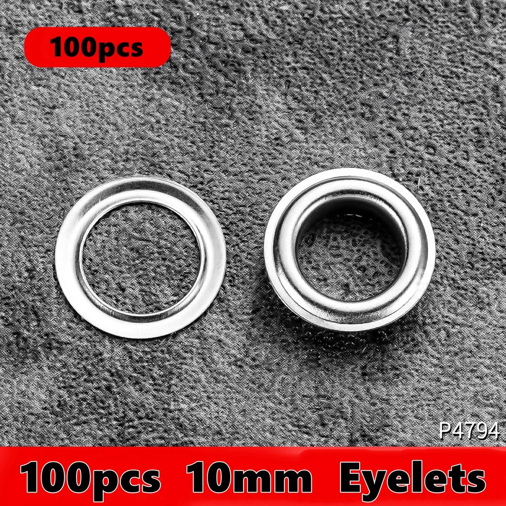 6mm / 10mm Eyelet Pliers Kit Tools Portable Hand Press Metal Grommet Hole Punch Plier for Leather Canvas Clothing DIY Tarp Ring