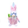 Faceless Bunny Doll with Radish-Colored Egg Ornament for Easter Party Décor