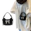 Chain Strap Messenger Bag for Women Bows Shoulder Bag PU Leather Crossbody Bag