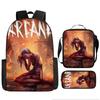 Battle of the Twin Cities Arcane Children's School Bag Pencil Case Backpack Elementary School Cartoon Backpack Three-piece Set
